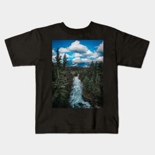 Jasper National Park River Flowing Towards the Mountains V2 Kids T-Shirt